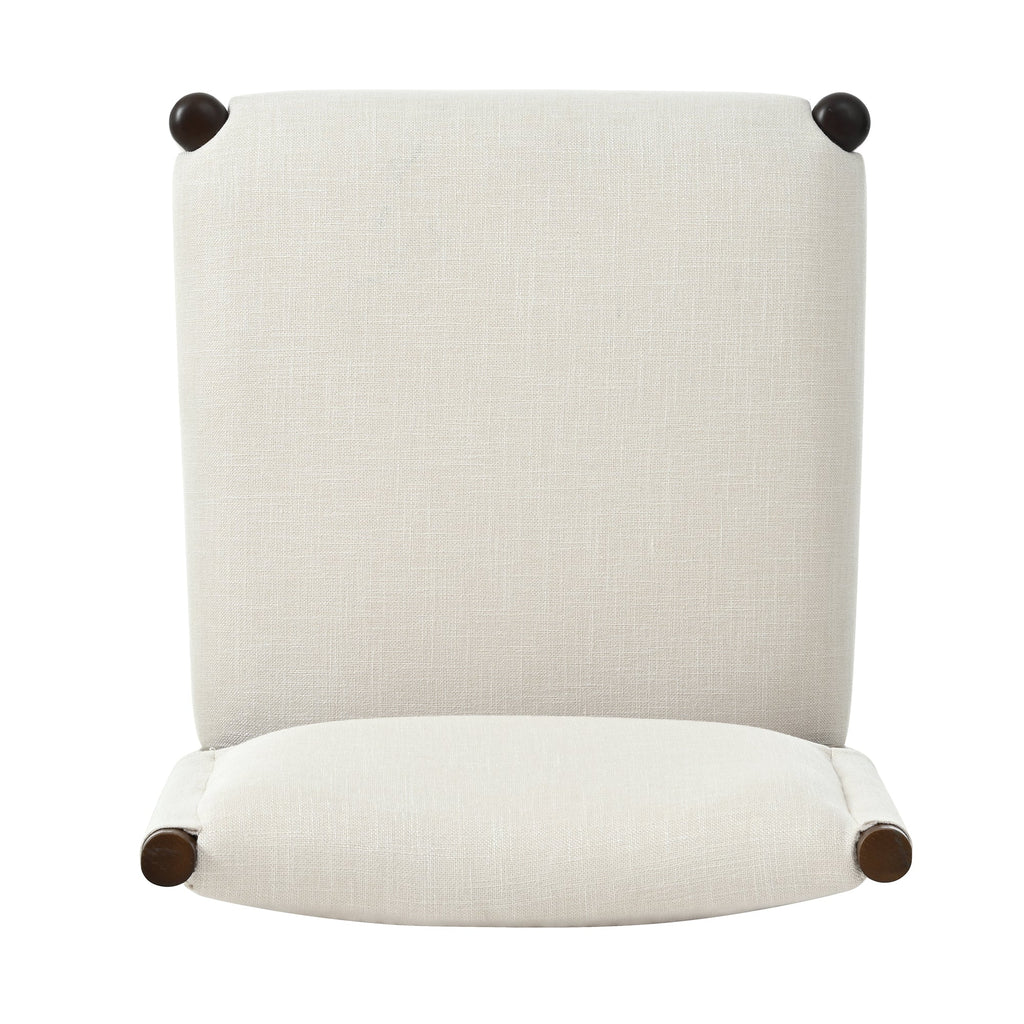 Solid Wood Counter Height Barstools with Fabric Seat - Walnut