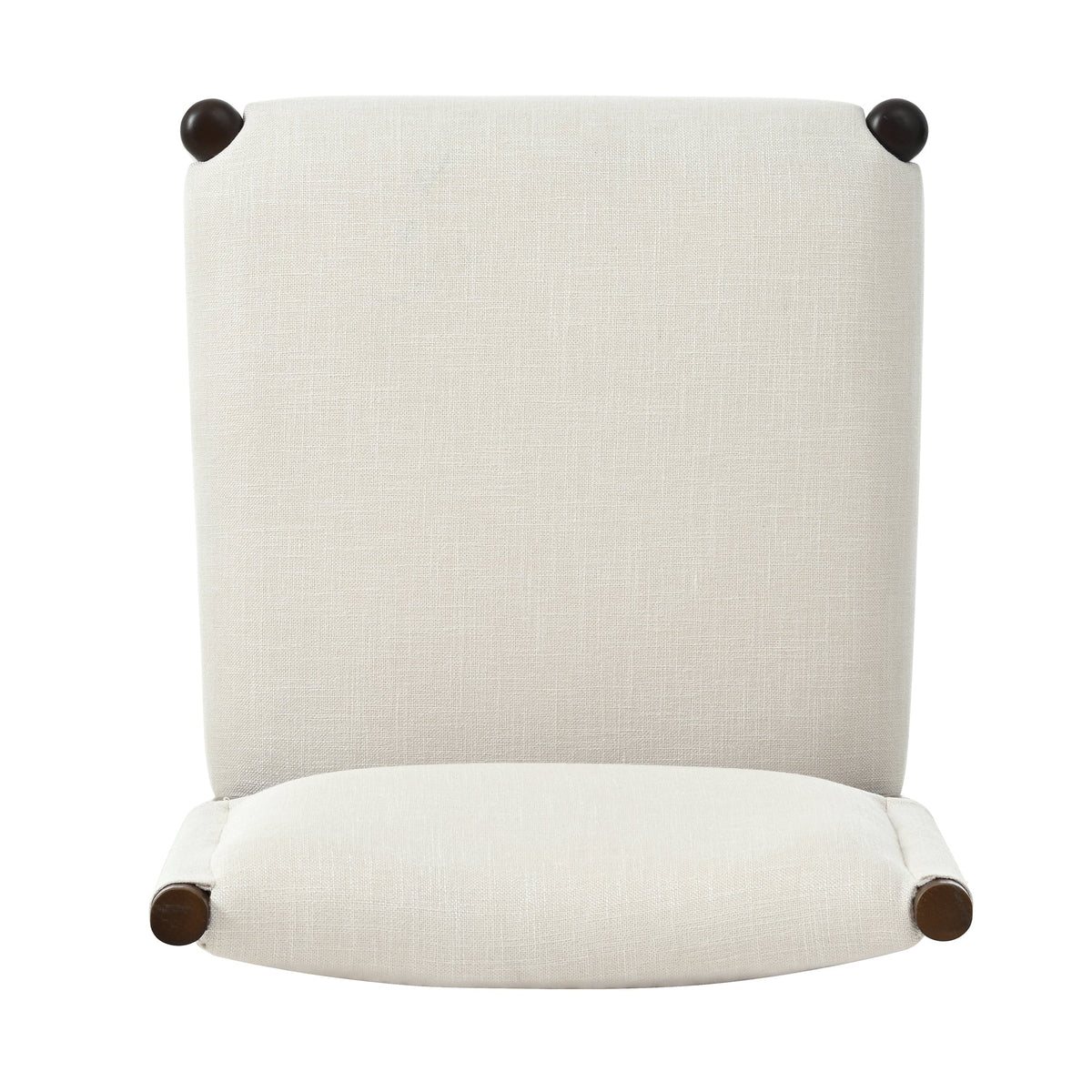 Solid Wood Counter Height Barstools with Fabric Seat - Walnut