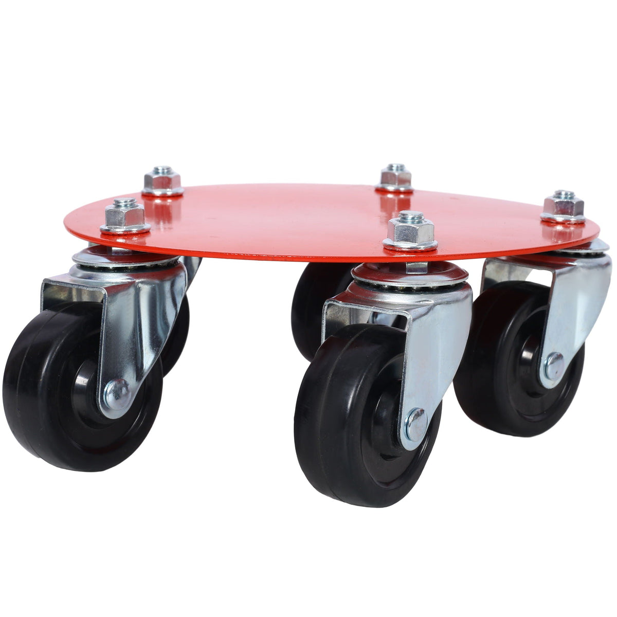 Heavy Duty Snowmobile Dolly V Slide with Swivel Casters - Steel, Red