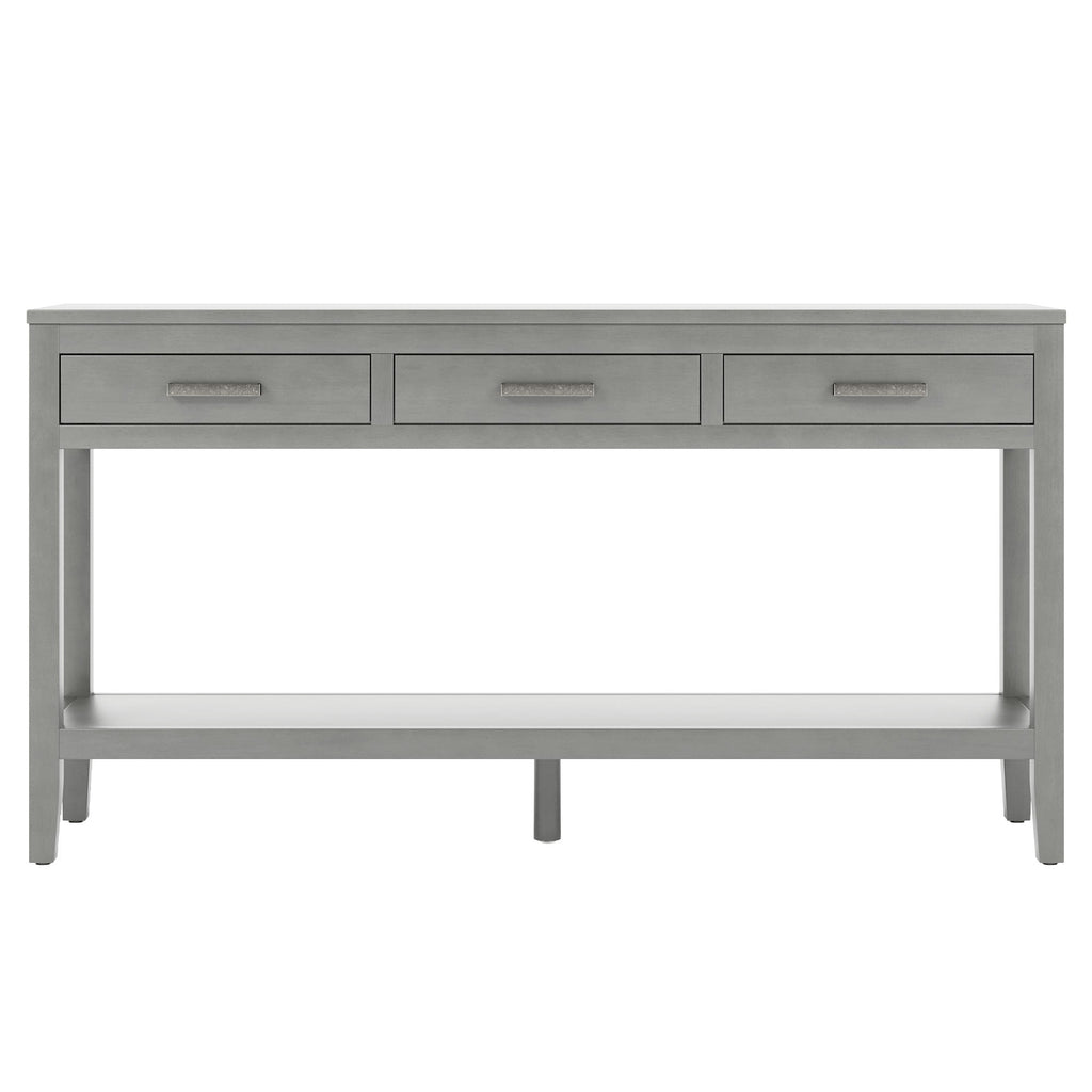 59.1'' Farmhouse Console Table with 3 Drawers - Painted Finish