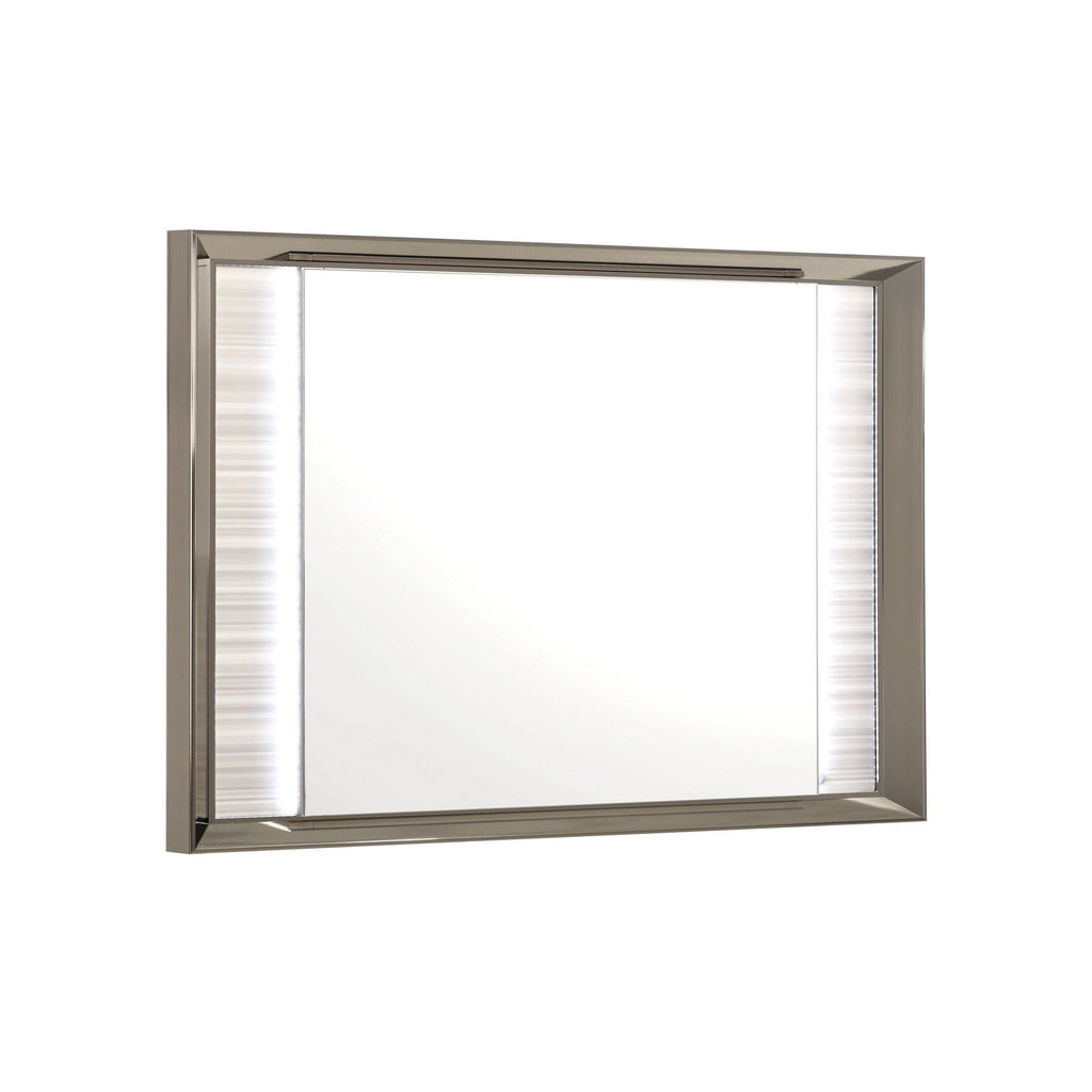 White LED Mirror with Built-In Lighting and Frame