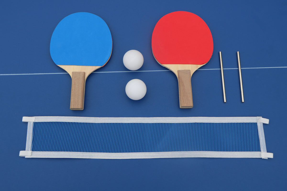 48-Inch Combo Game Table Set with Pool, Table Tennis & Glide Hockey - Brown & Blue