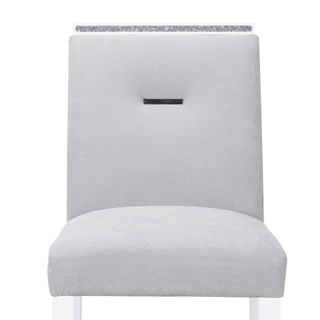 Gray Bar Stool Set of 2 with Padded Seat - Ariya