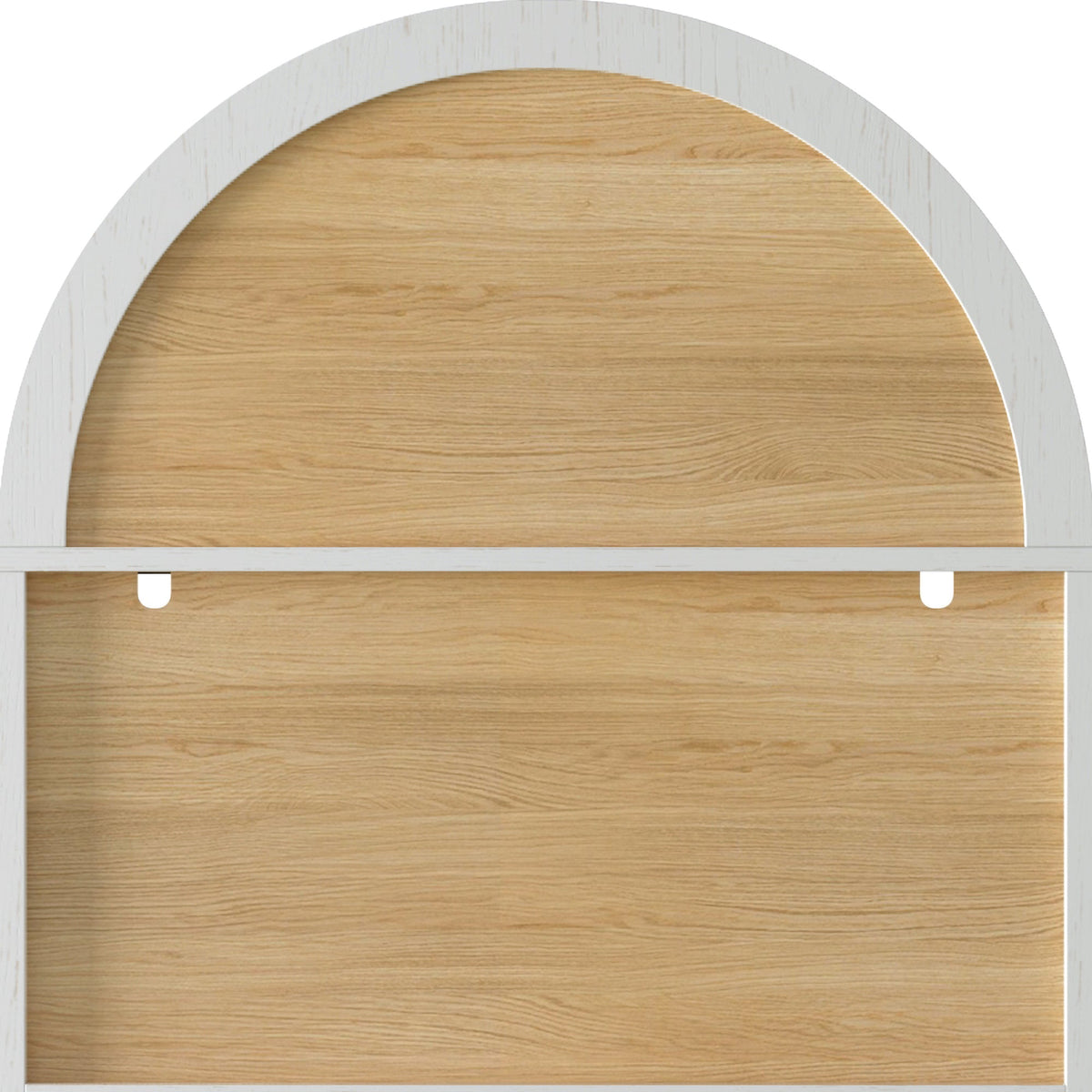 70" Tall Arched Bar Cabinet with Wine Storage and Adjustable Shelf - MDF & Metal