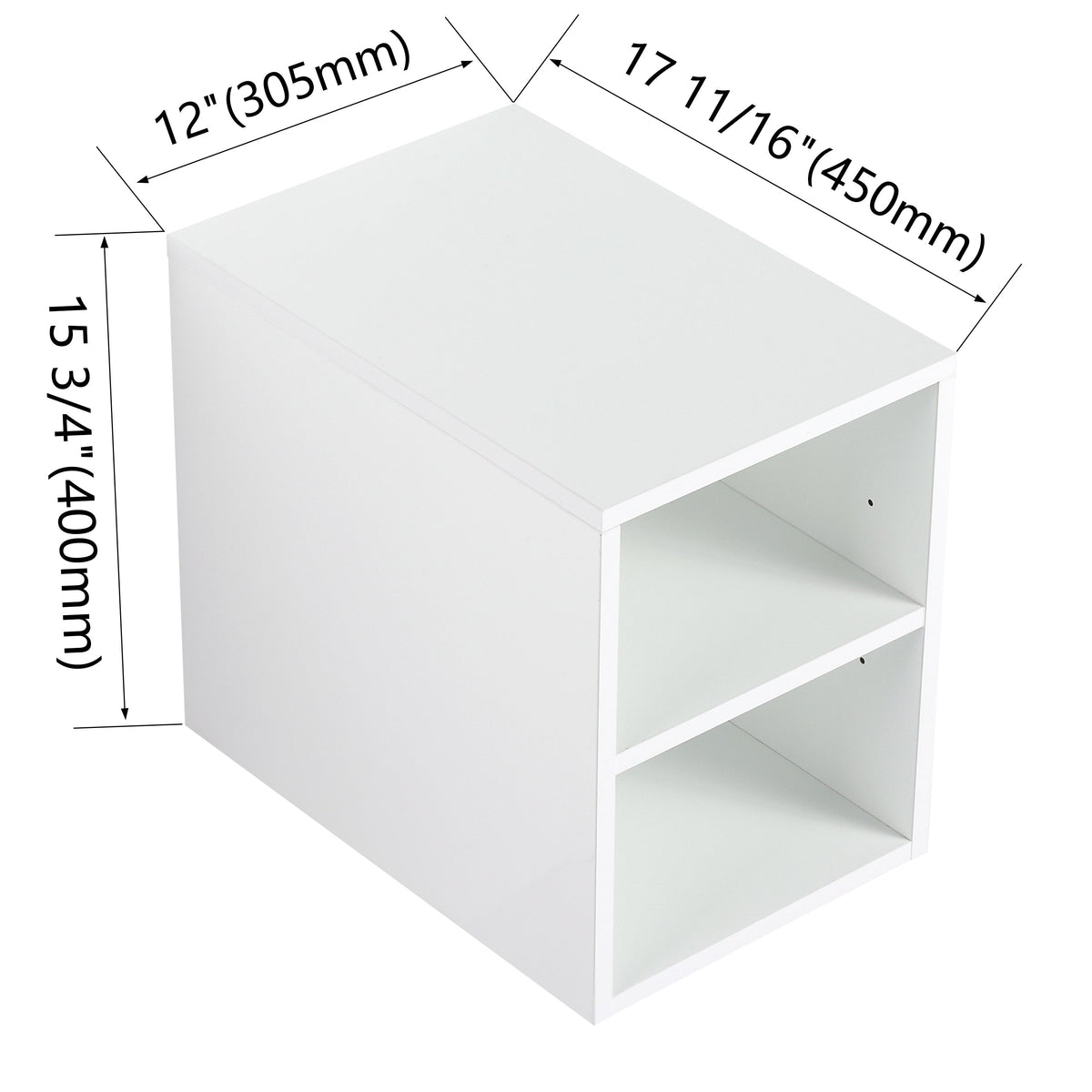 12 Inch Small Wall Mounted Storage Shelves with Glossy Finish - Glossy White