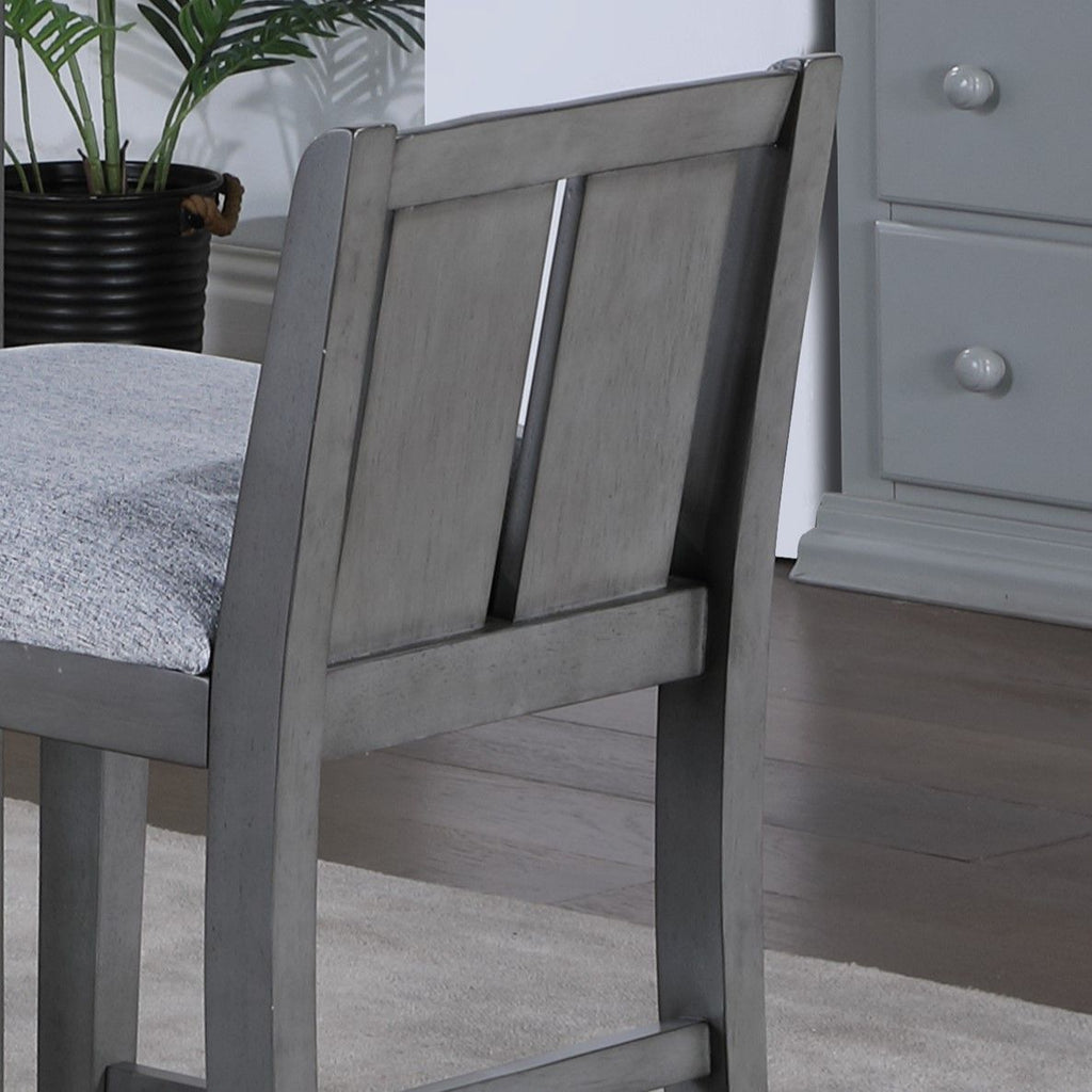3 Piece Counter Height Dining Set with Storage Shelves - Gray or White