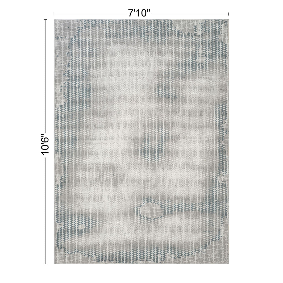Gray Contemporary Area Rug with 3D Effect - Geometrix