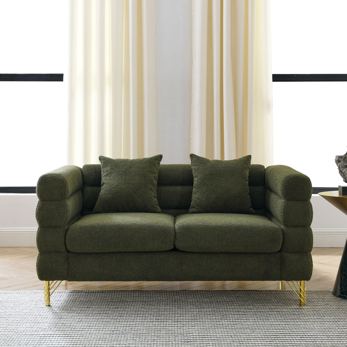 Streamline Sectional Sofa with Art Deco Design - Multiple Colors
