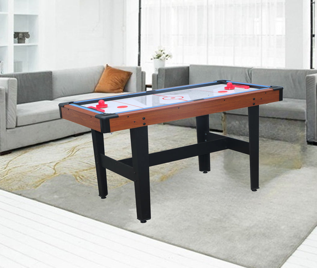 48-Inch Combo Game Table Set with Pool, Table Tennis & Glide Hockey - Brown & Blue