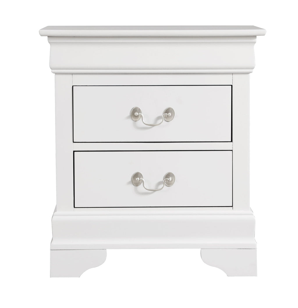 Traditional Style Design Nightstand with Classic Accent - Multiple Colors