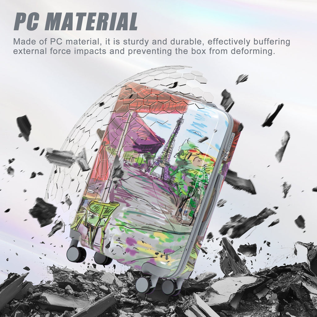 PC Spinner Wheel Luggage Set with Combination Lock - Hard Case