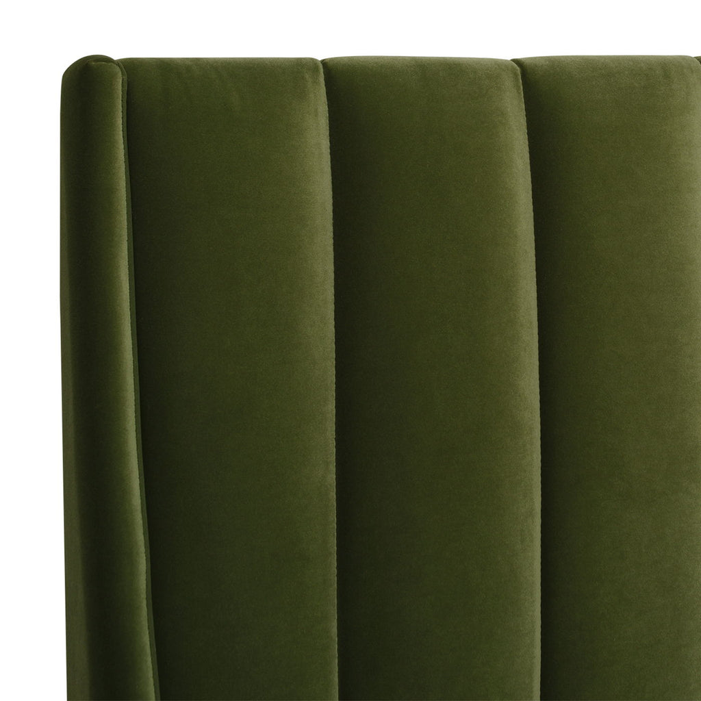 Vertical Tufted Modern Headboard Platform Bed Set with Upholstered Finish - Multiple Colors