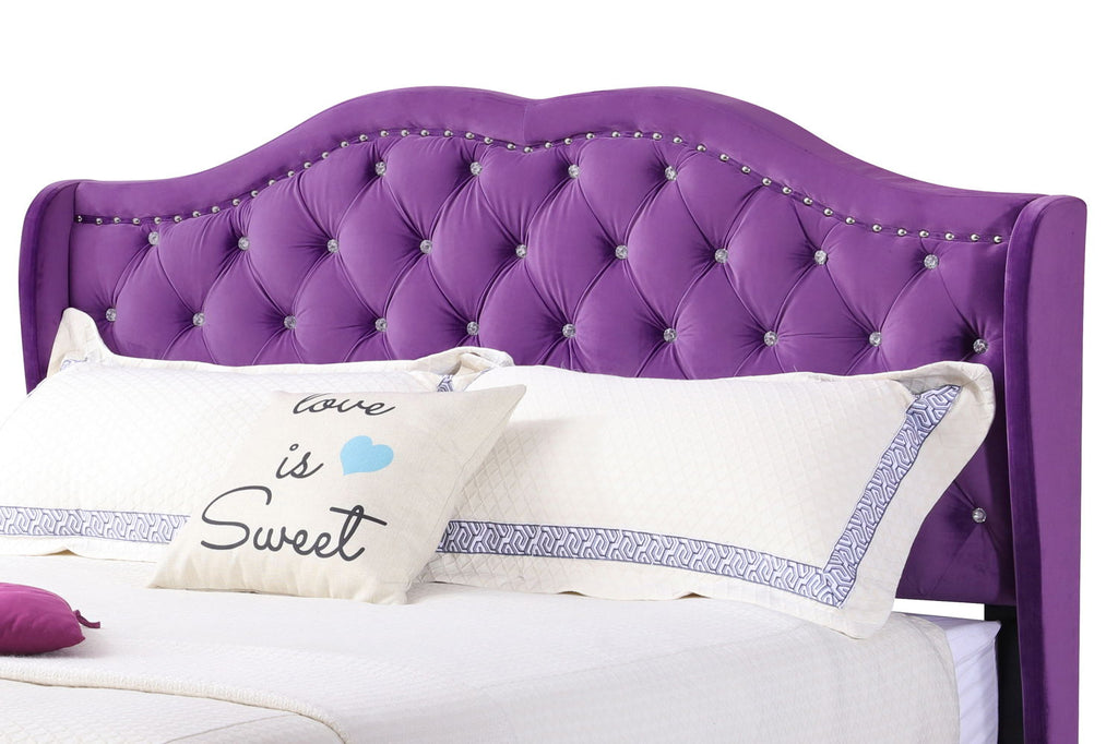 Transitional Upholstered Bed with Jewel Tufting – Multiple Colors