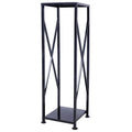 Decorative Firewood Storage Log Rack Holder with Openwork Design - Black
