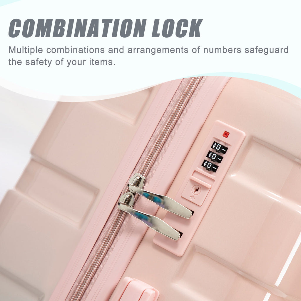 Gradient Color Hard Case Luggage 3-Piece Set with Spinner Wheels
