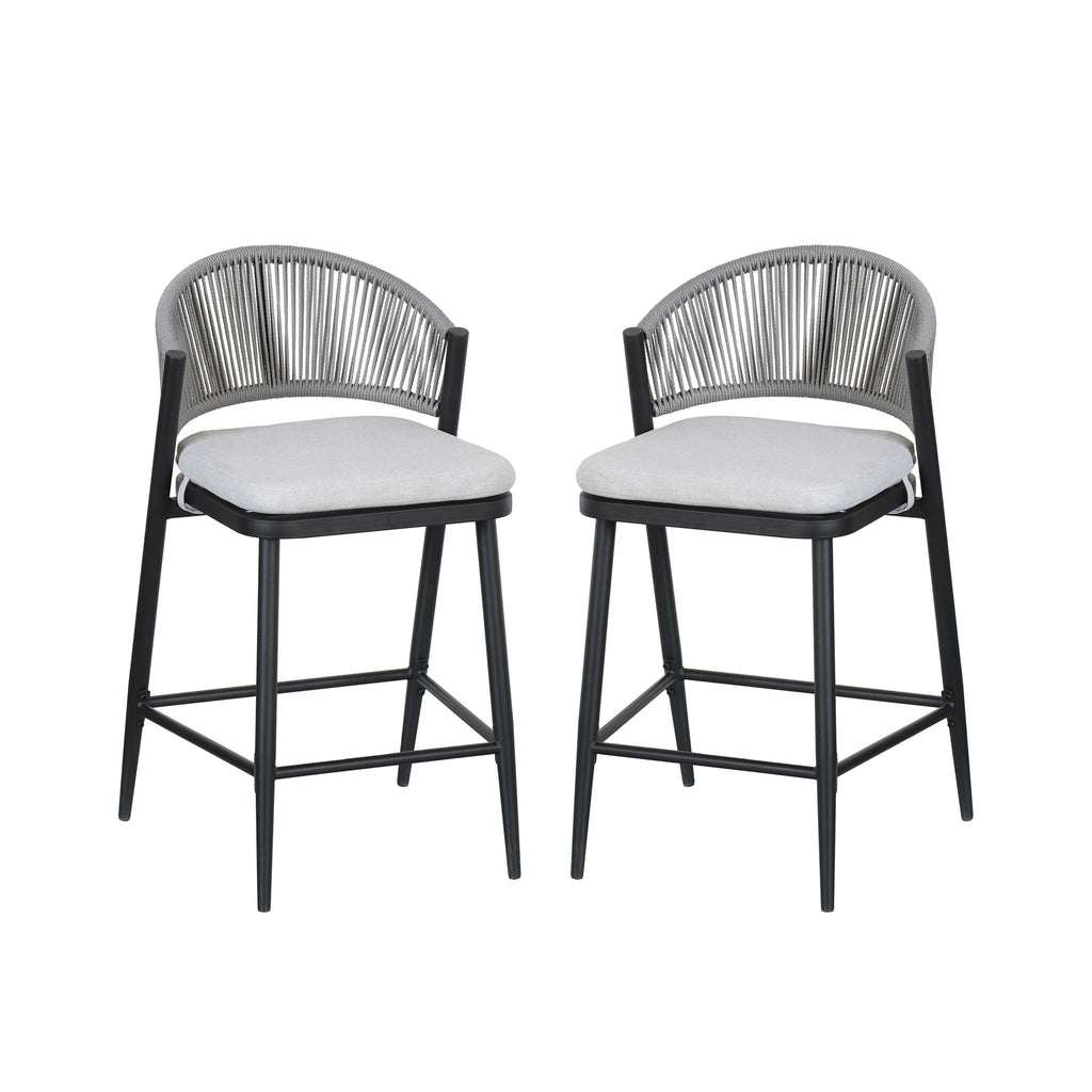 Outdoor 26" Counter Height Metal Frame Counter Stools