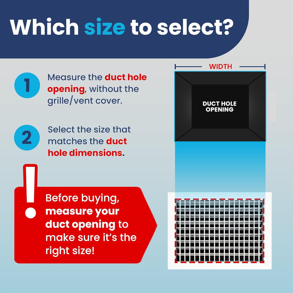 Adjustable Aluminum AC Register Vent Cover with Efficient Air Delivery - Silver