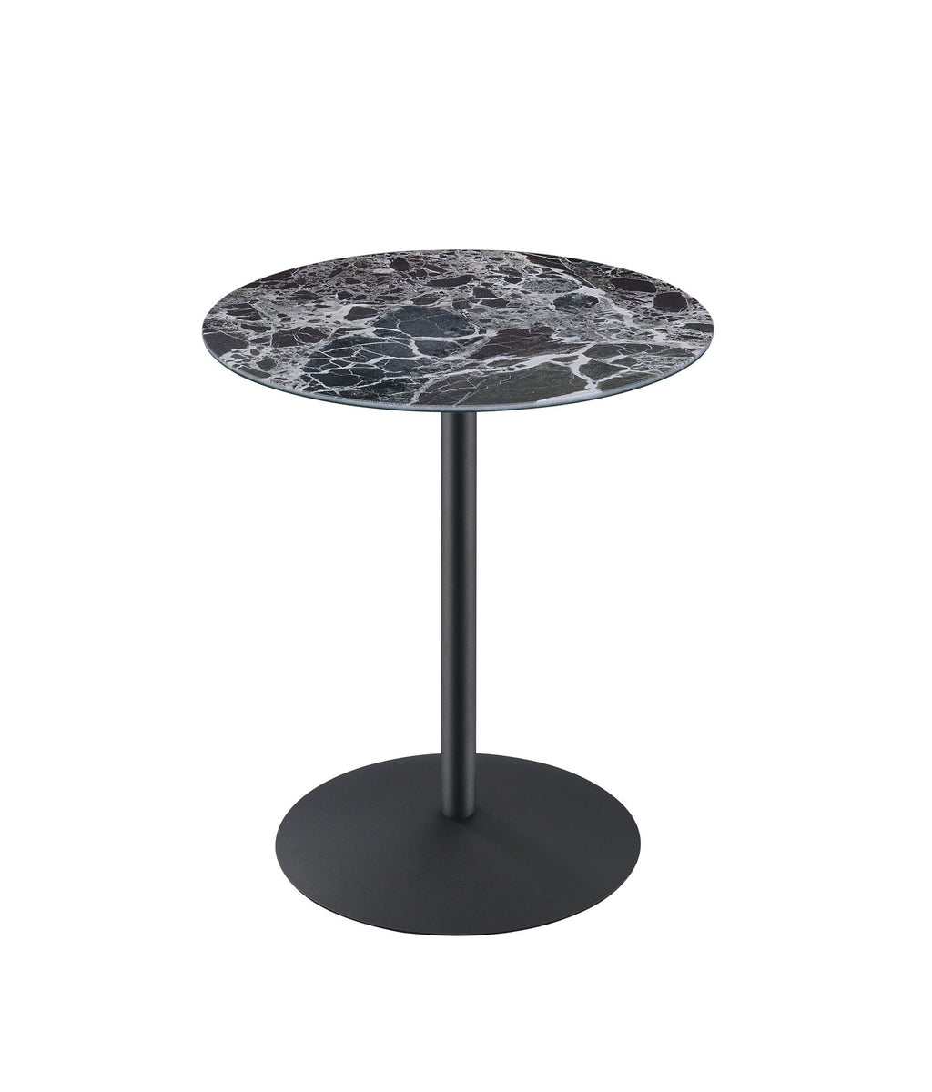 Marble Textured Top End Table - Circa Collection - White, Black, Gray