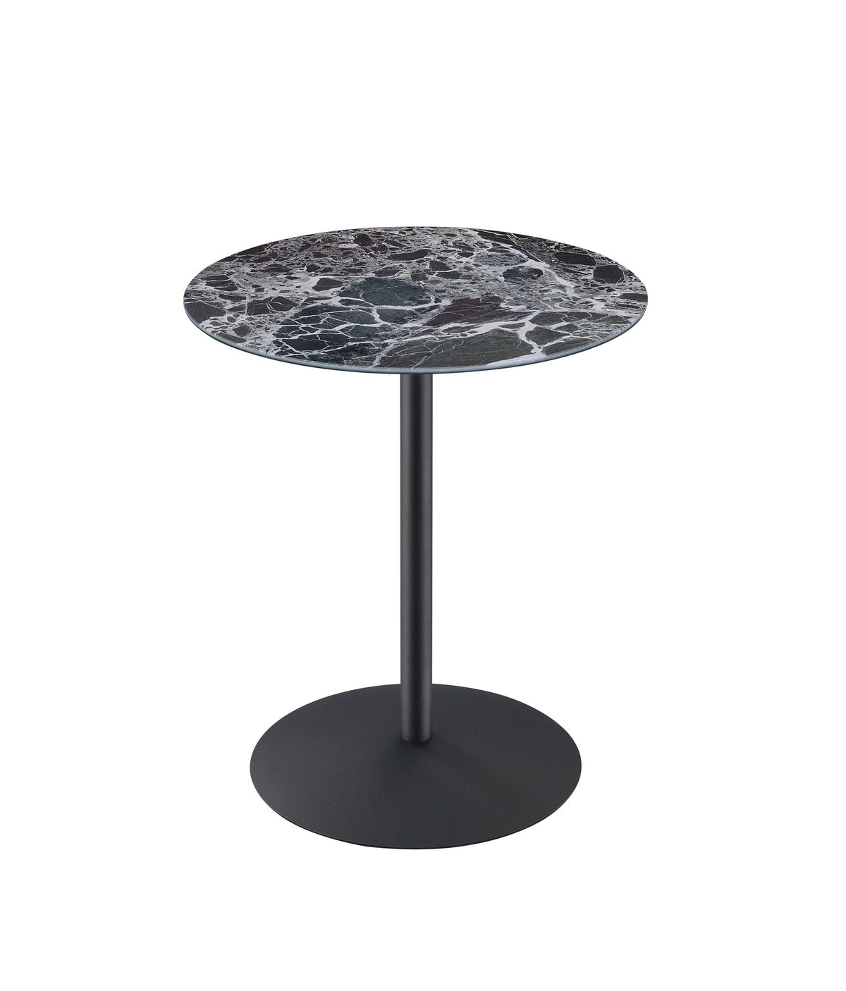Marble Textured Top End Table - Circa Collection - White, Black, Gray