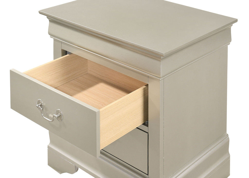 Traditional Style Design Nightstand with Classic Accent - Multiple Colors