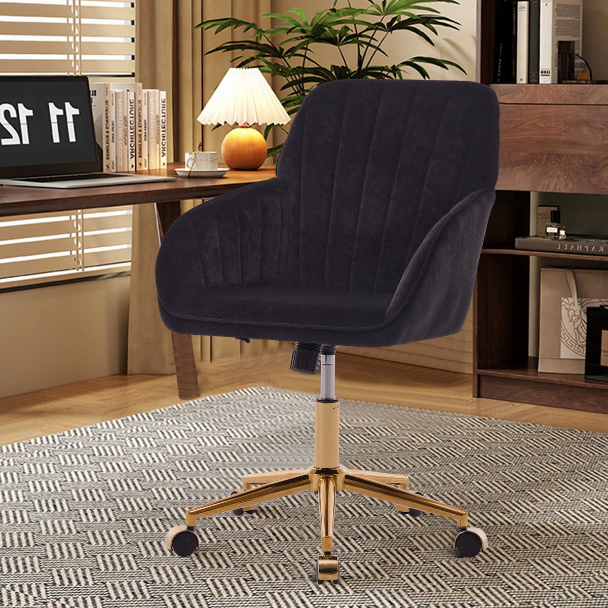 Ergonomic Swivel Office Chair with Memory Foam Seat - Multiple Colors