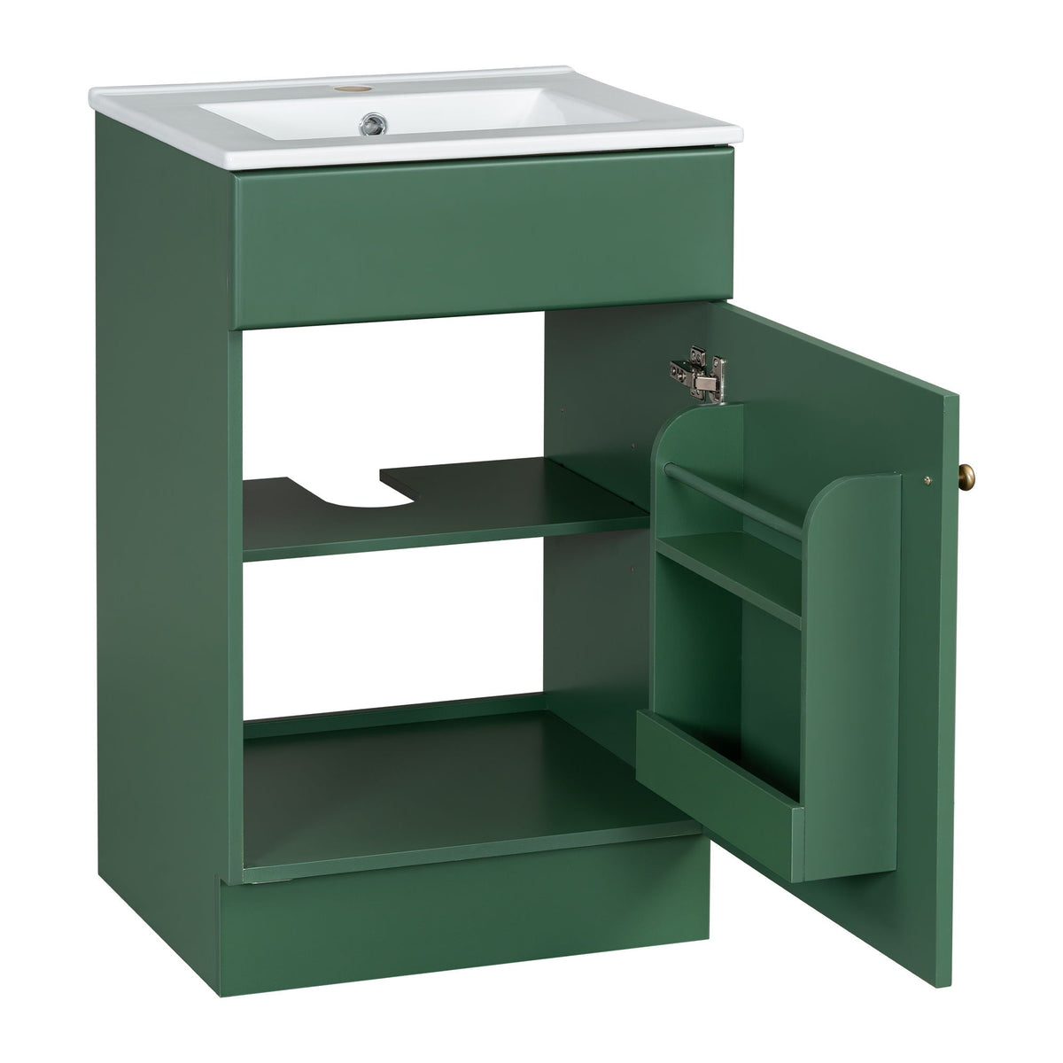 Bathroom Vanity with Sink and Adjustable Shelf - Multiple Colors