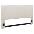 Izzy Upholstered King Panel Headboard Sand
