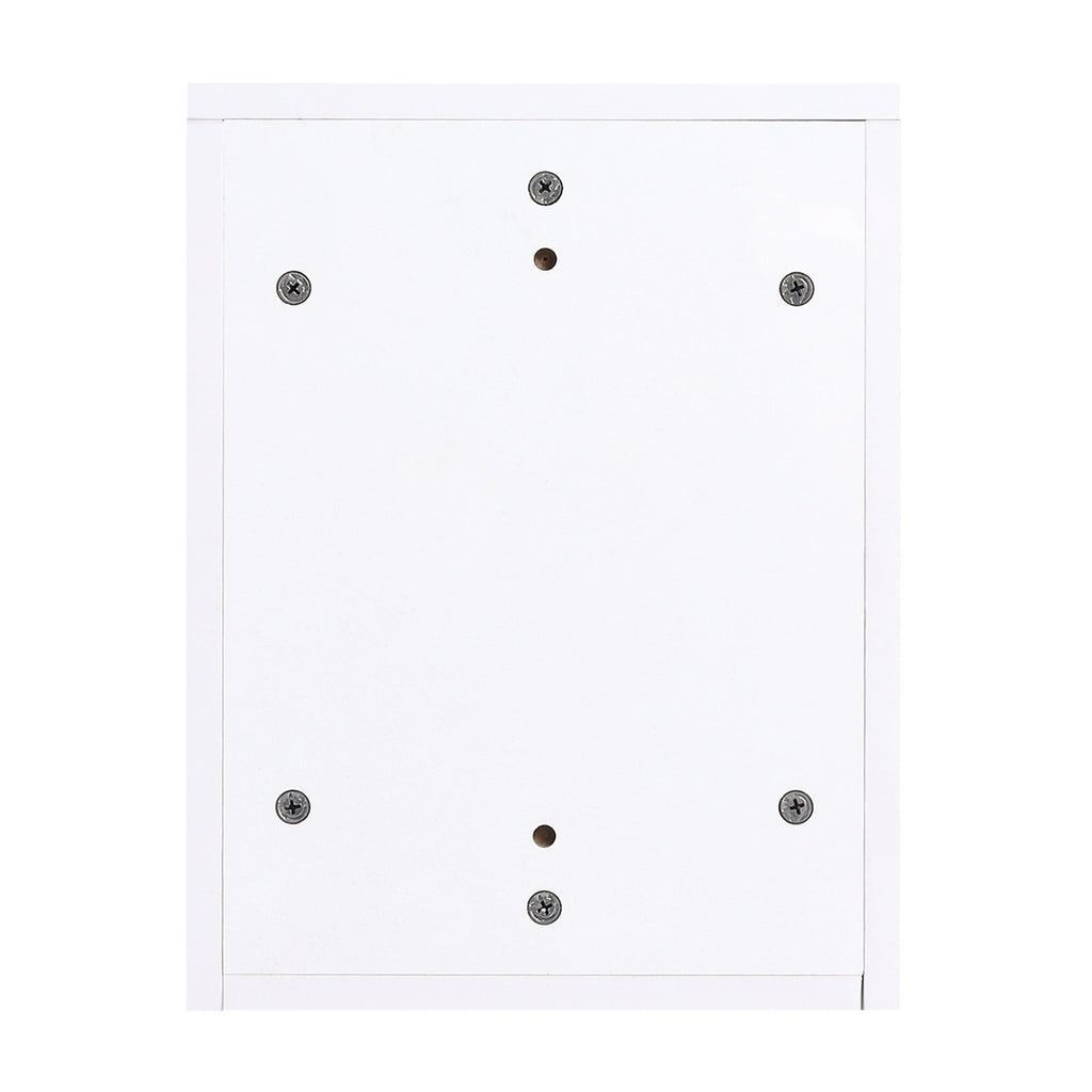 12 Inch Small Wall Mounted Storage Shelves with Glossy Finish - Glossy White