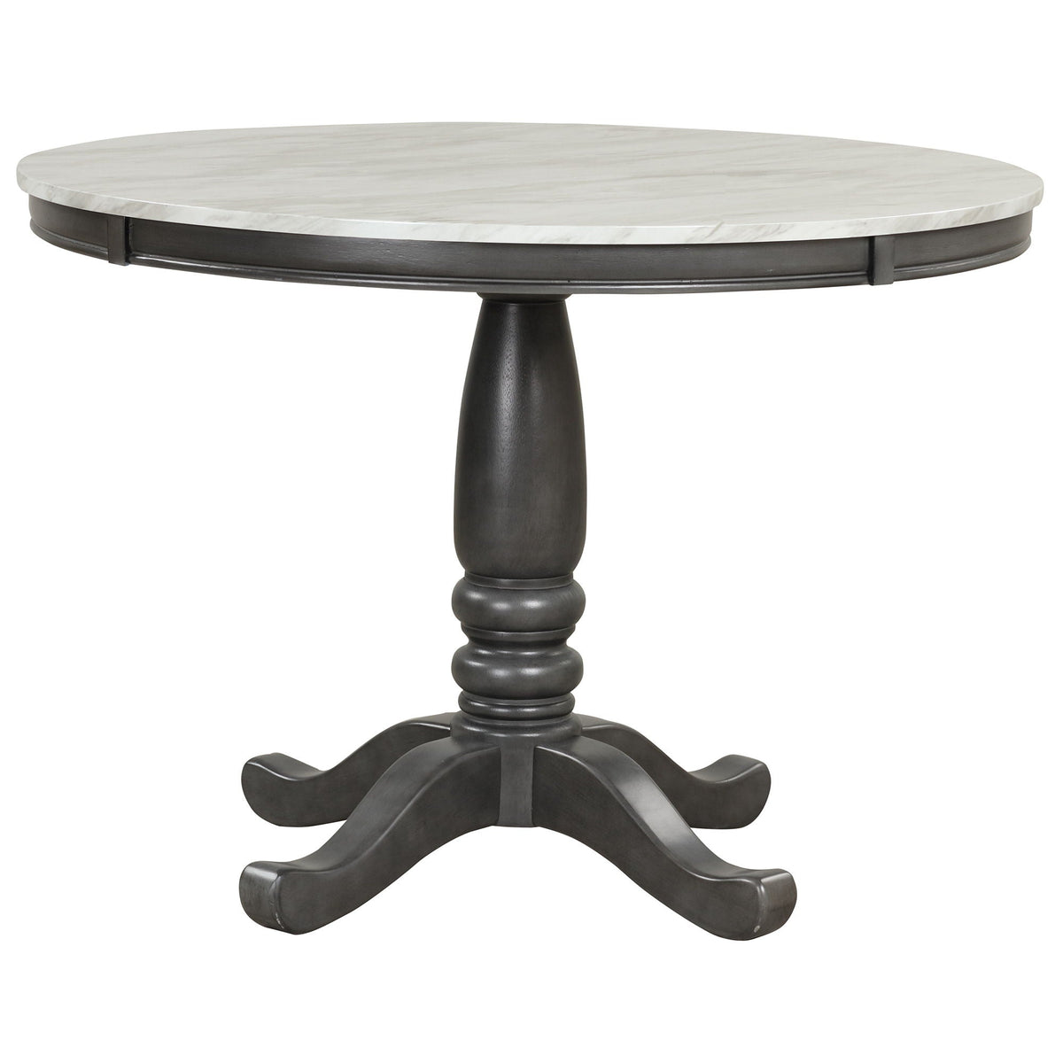 Solid Wood 5 Piece Dining Room Set with Table and 4 Chairs - White or Dark Gray