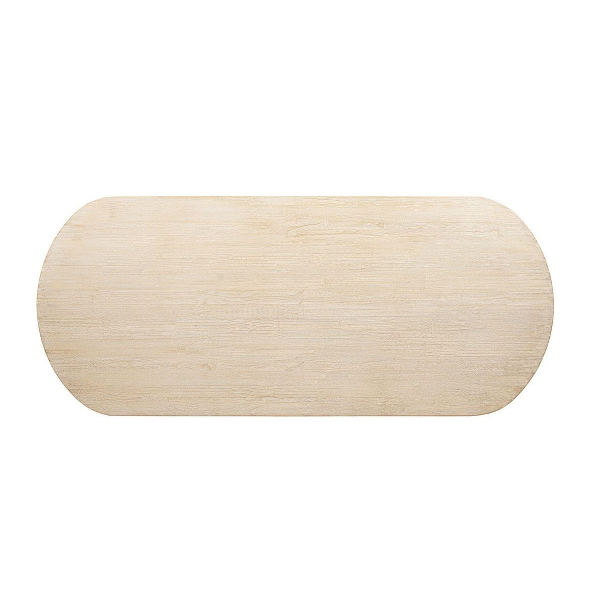 8-Seat Oval Dining Table with Reclaimed Pine - Natural