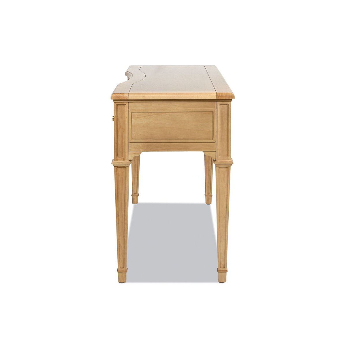 Dauphin 3 Drawer Executive Desk with Soft-Close Drawers - Light Brown or Gray