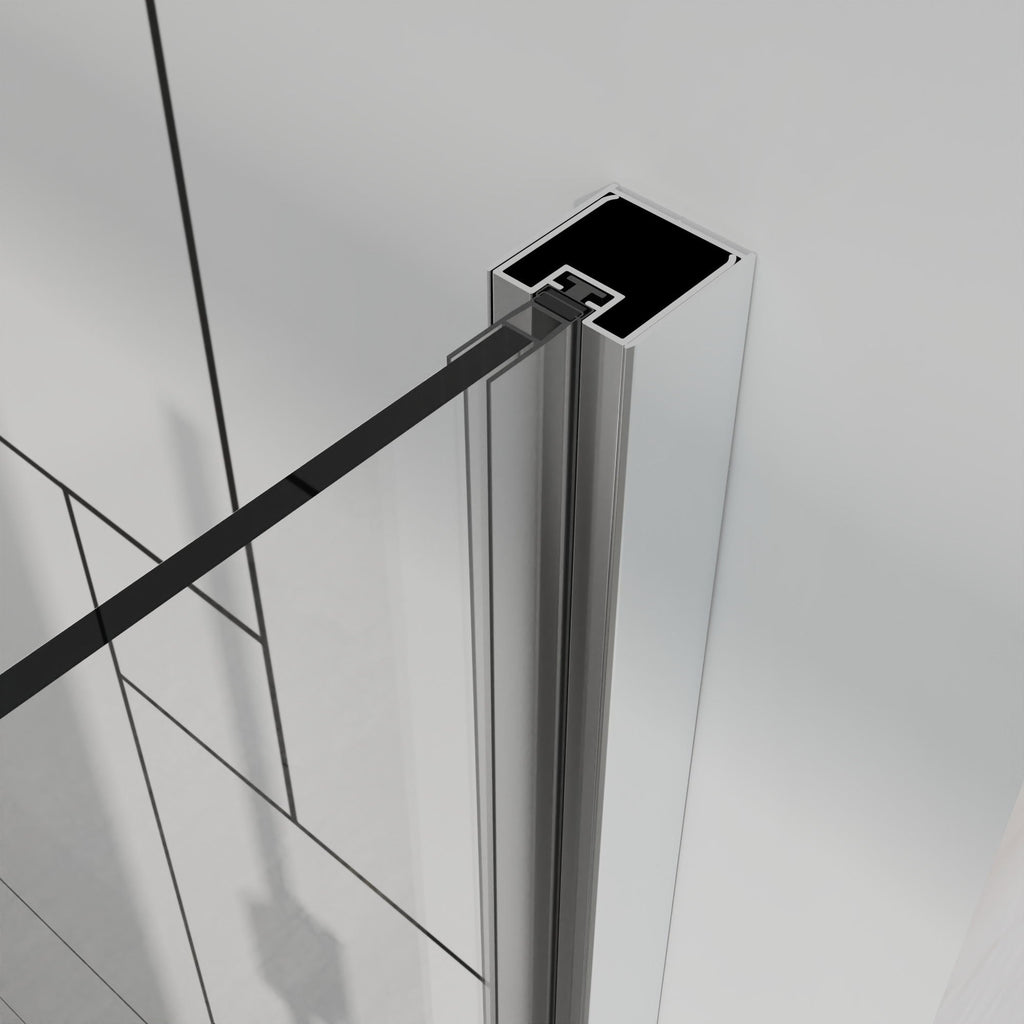 Frameless Bi Fold Shower Doors with Tempered Glass - Chrome