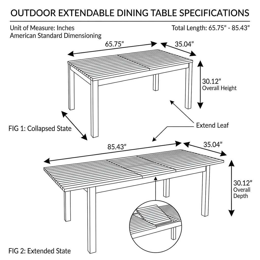 7 Pieces Acacia Wood Outdoor Dining Set with Cushions
