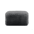 Plush Fabric Ottoman with Cloud-Like Comfort - Dark