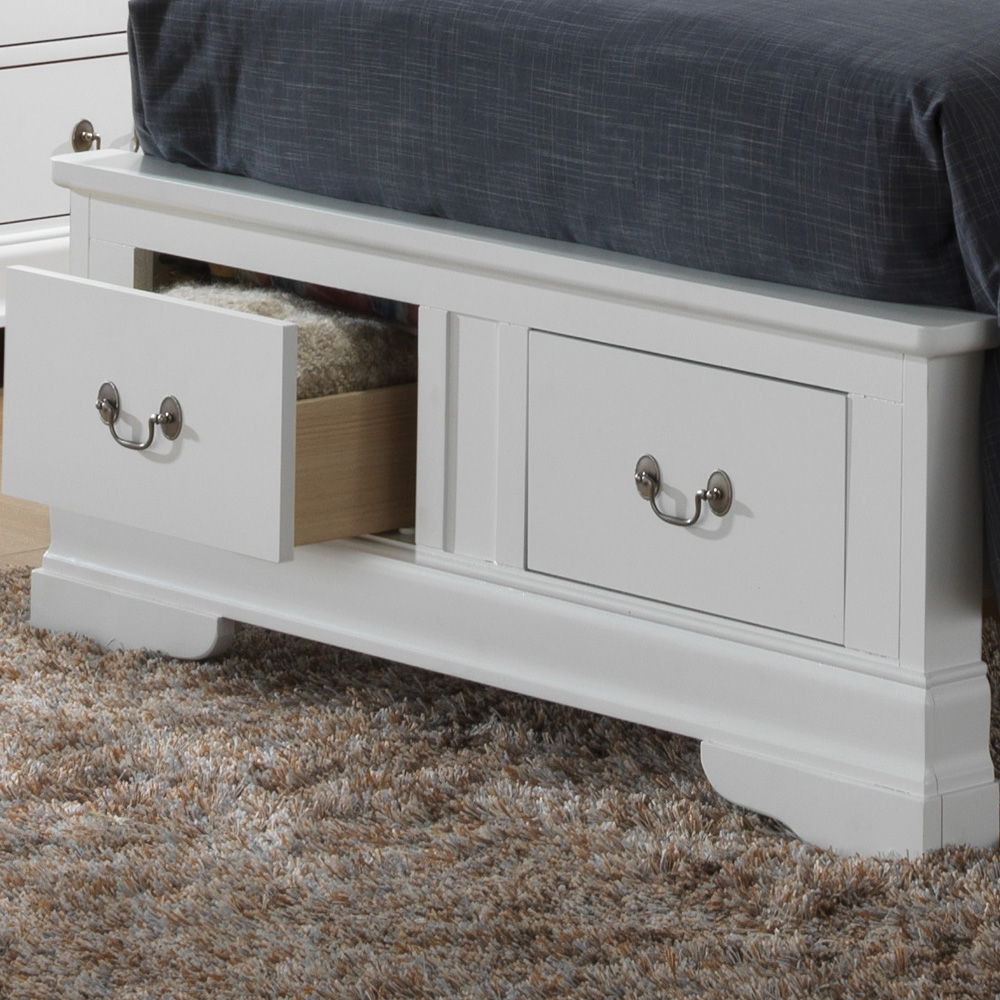 Upholstered Panel Sleigh Storage Bed with Dove Tail Drawers - Multiple Colors