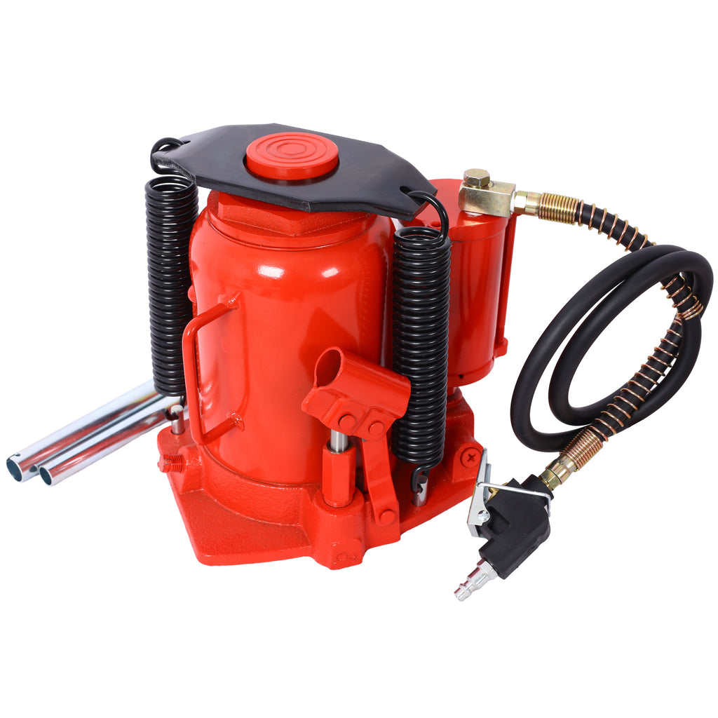 32 Ton Capacity Air Hydraulic Bottle Jack with Adjustable Lift - Steel