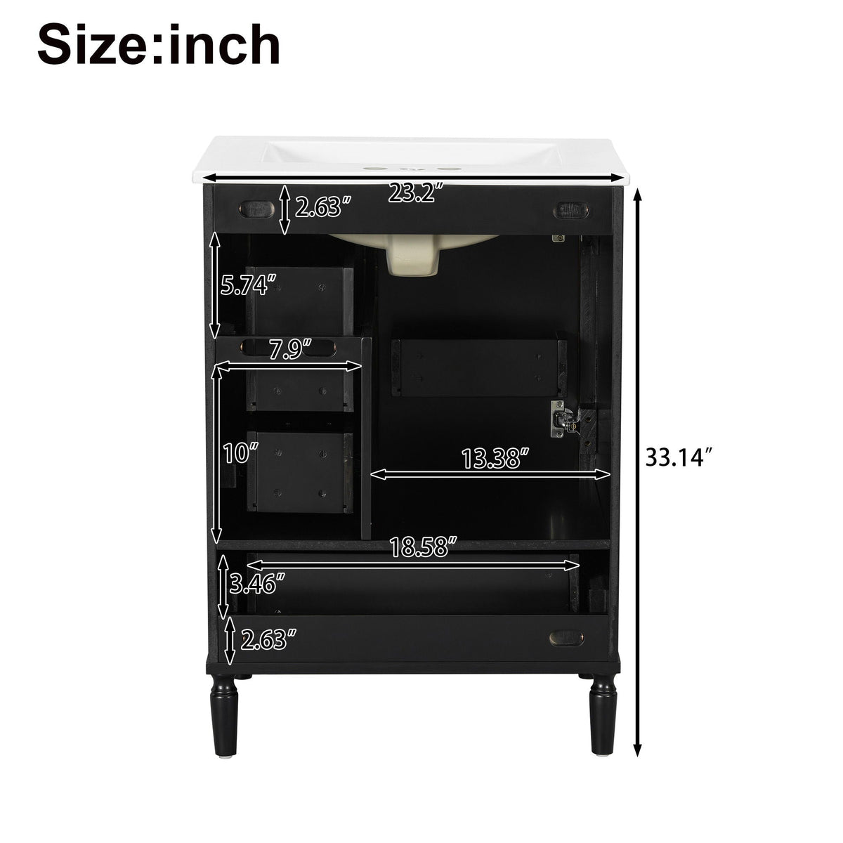 Traditional Bathroom Vanity Set with Soft Close Doors - Multiple Colors