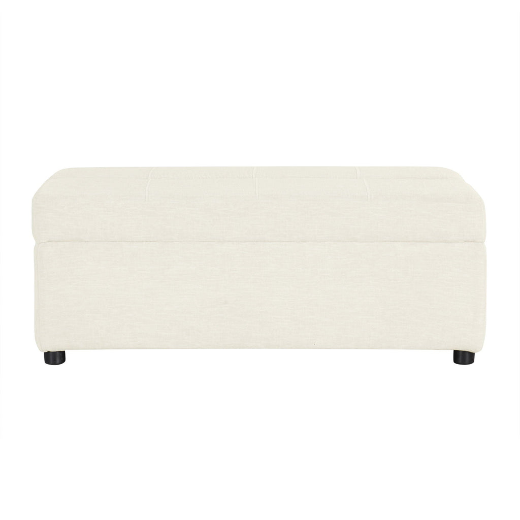 Twin Size Folding Ottoman Sleeper Bed with Mattress - Light Brown, Black, Dark Gray, White