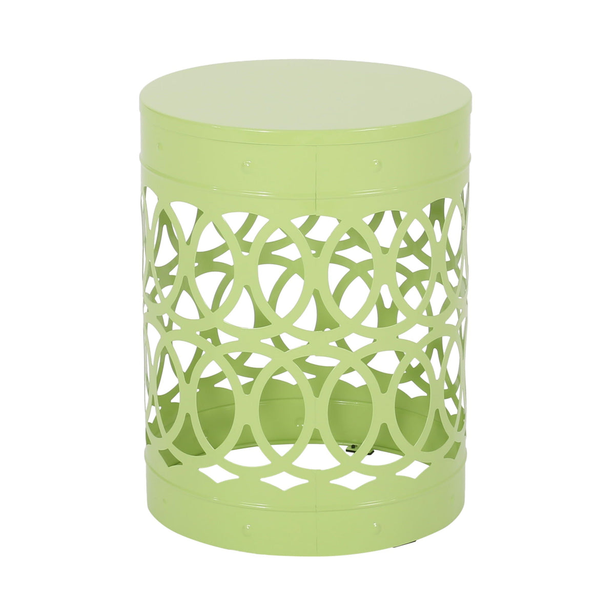Outdoor Metal Large End Table with Modern Design - Multiple Colors