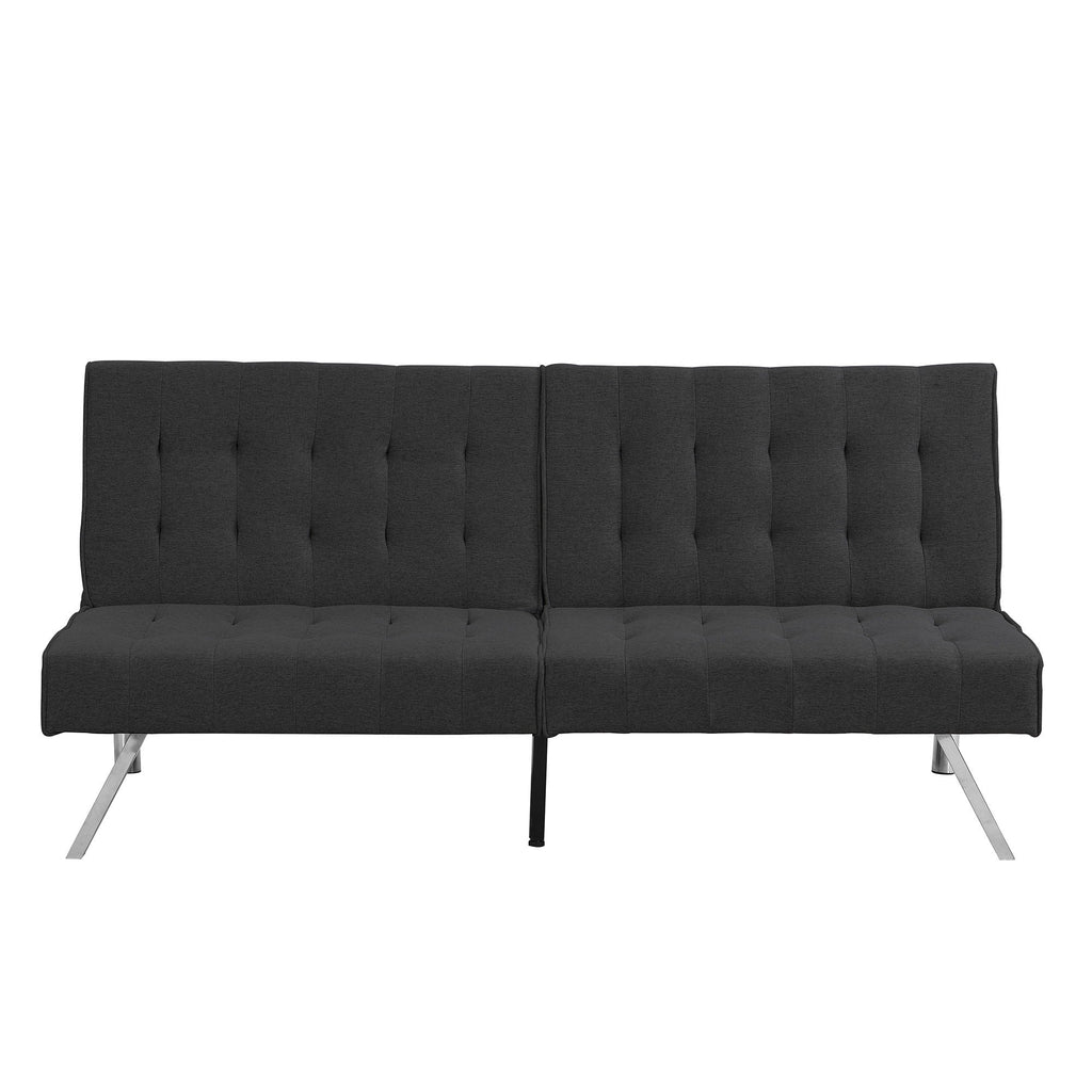 Modern Sofa Bed with Wood Frame and Stainless Legs - Multiple Colors