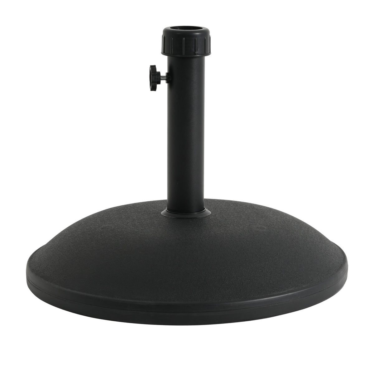 55-Pound Round Umbrella Base with Concrete Fill - Black