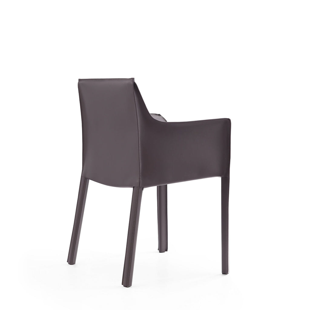 Vogue Dining Chair with Metal Frame - Light Brown or Dark Gray