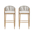 Outdoor Bar Height Metal Frame Counter Stools