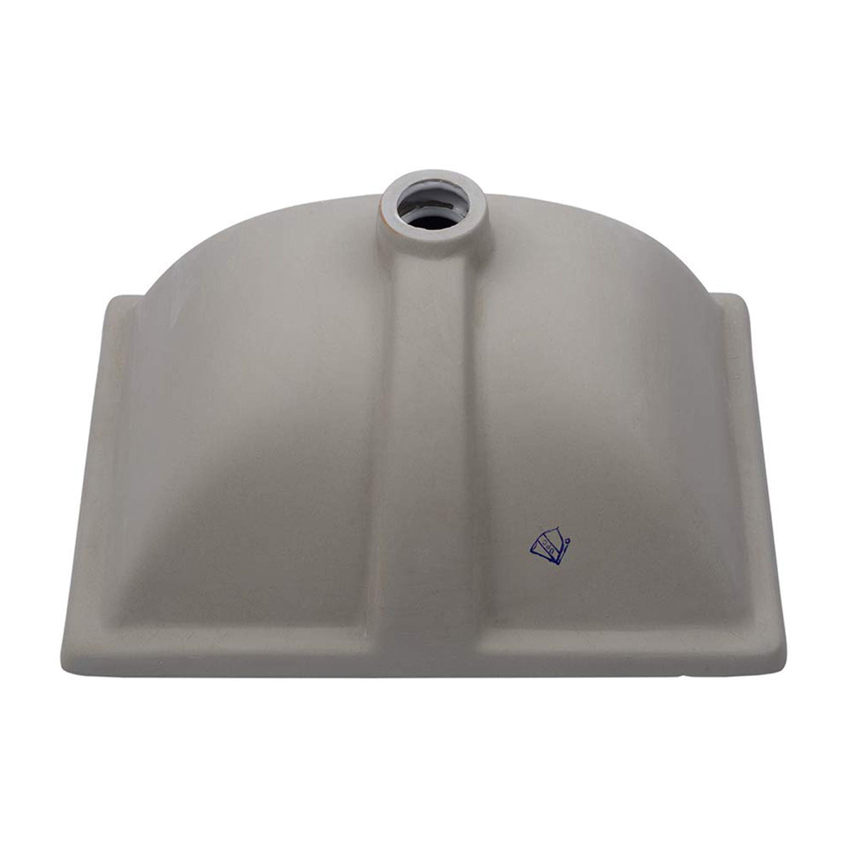 European Style Ceramic Rectangular Undermount Bathroom Sink with Overflow - White
