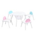 Children's Panel Table With Hidden Storage - White