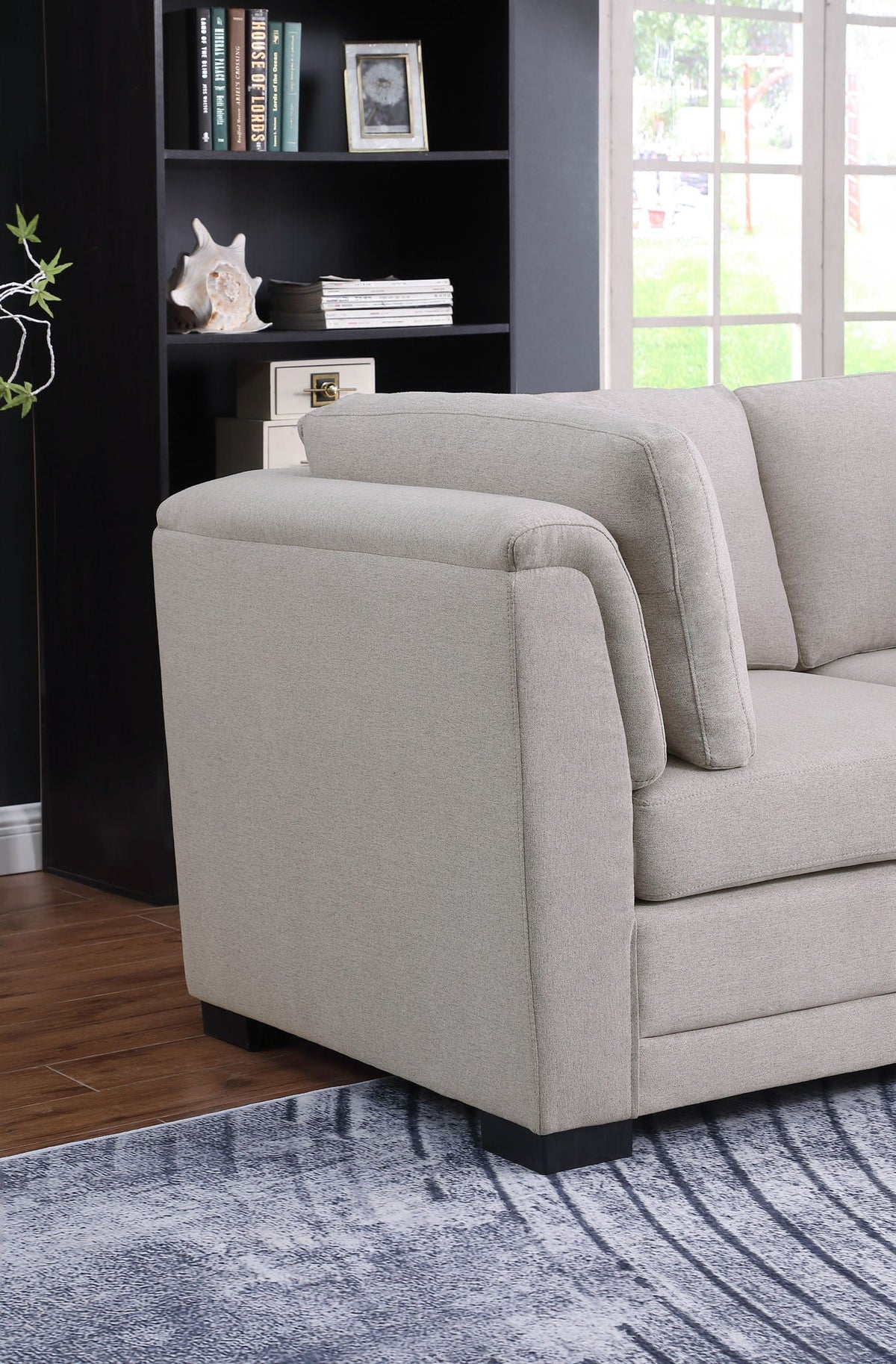 Light Gray Loveseat with Removable Cushions - Kristin