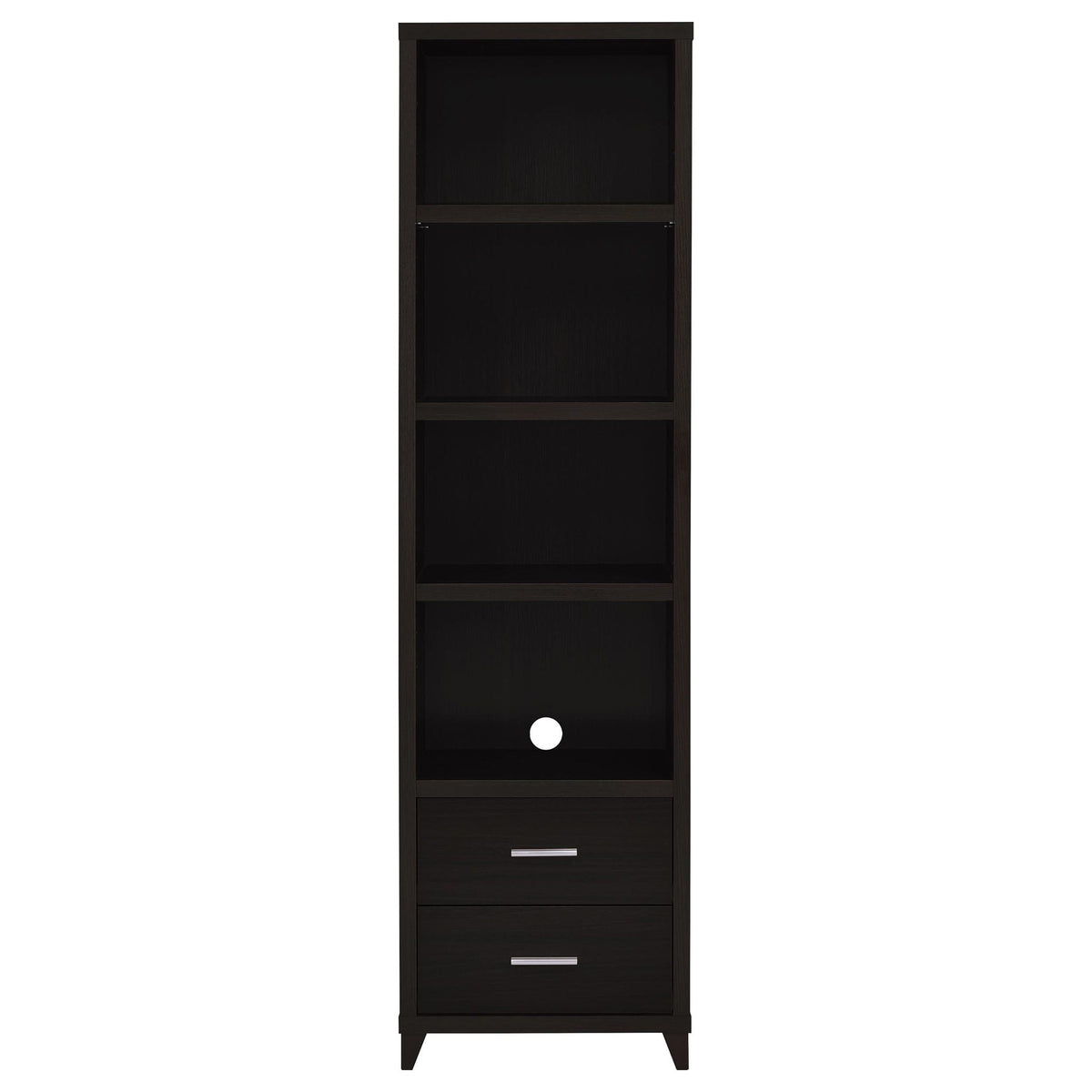 Lewes 4-shelf Engineered Wood Media Tower Cappuccino