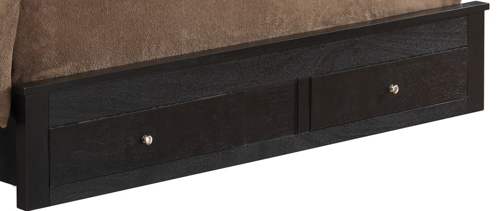 Elegant Storage Bed with Ample Storage - Dark Brown or Black