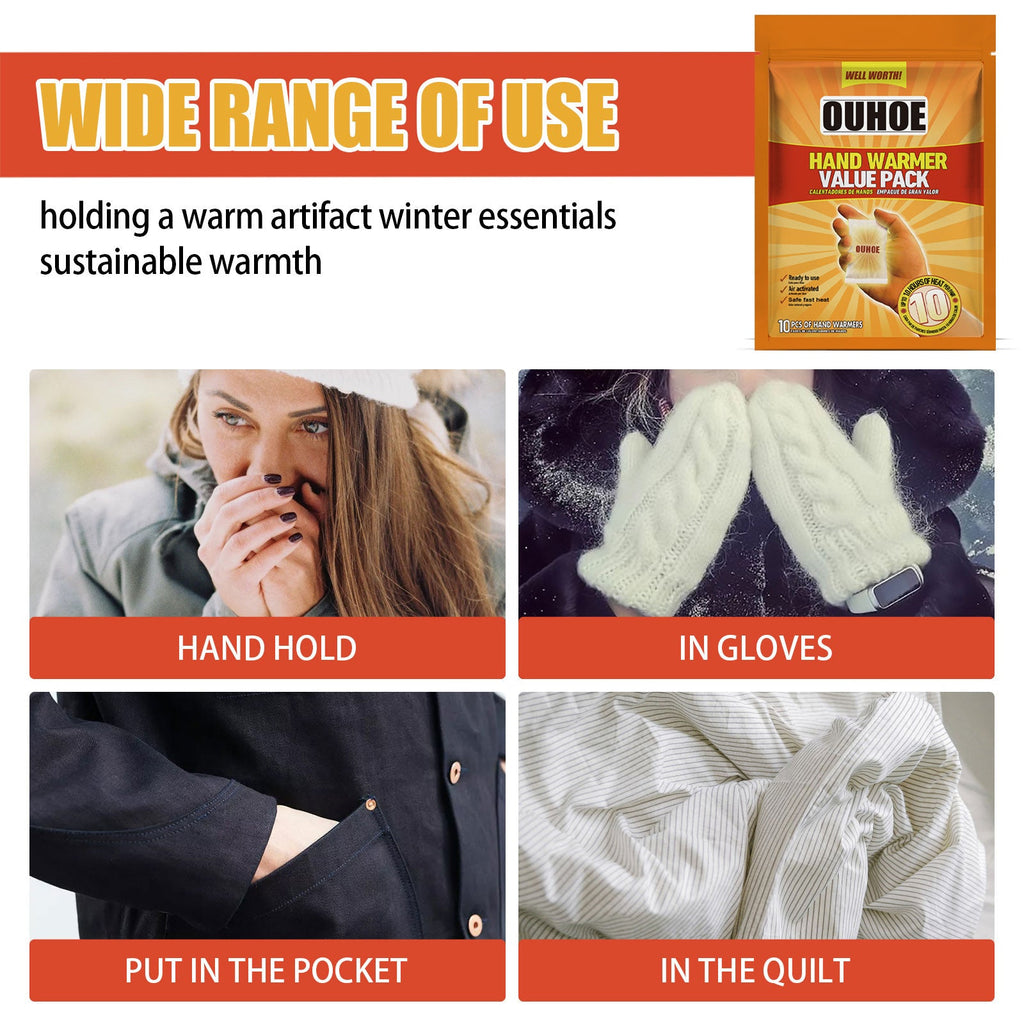 Hand Warmer Value Pack, Portable Warm Disposable Heating Baby Paste Winter Cold