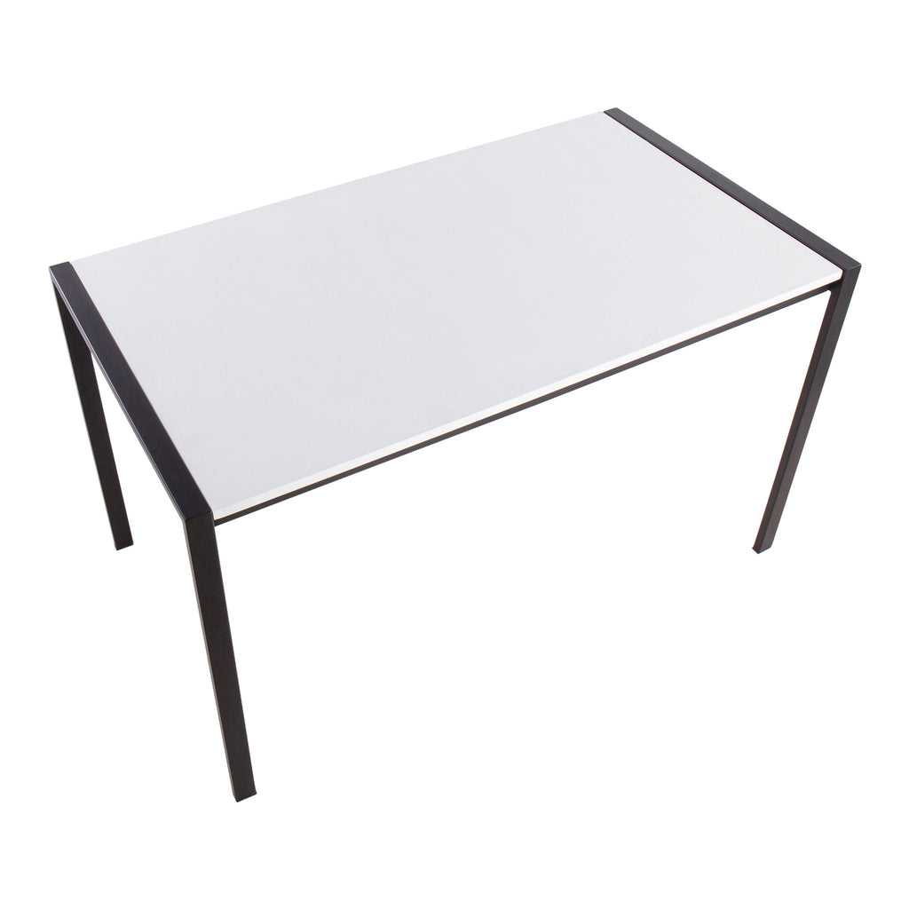Fuji Modern Dining Table with Glass or Wood Top - Multiple Colors